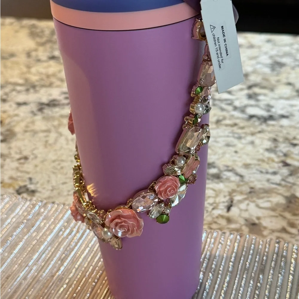 NEW Betsey Johnson Elegant Statement Pink Rose Collar Necklace 14”-19” - Picture 16 of 16